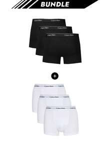 [Bundle] Calvin Klein 3 Packs Men's Boxers + Modern Cotton 3 Packs Men's Boxers - Black+White - View 1