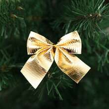 12Pcs Sparkly Christmas Bows, Xmas Tree Ornaments For Home, Office & Party Decor - Multicolor - View 11