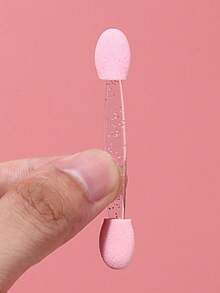 100/50/10 piezas de varillas aplicadoras de esponja de doble punta, varillas de esponja para sombra de ojos rosa con mango con purpurina, herramientas desechables para maquillaje de sombra de ojos y arte de uñas - Multicolor - Ver 7
