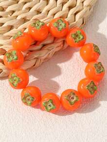 NAIZHU 1/2pcs Fashion Creative Colorful Y2K Dopamine Resin Fruit Necklace Strawberry Apple Necklace Daily Party Accessory - Multicolor - View 32