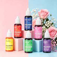 Set Gel Cair Dekorasi Kue DIY Aneka Warna, Aksesoris Pewarna Ornamen Kue Buatan Tangan, Alat Pembentuk Dekorasi Permukaan Sabun Aromaterapi Telur Paskah DIY (Aksesoris Dikirim Secara Acak) - View 13