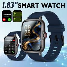 1.83-Inch HD Touch Screen Smartwatch, Soft Silicone Strap, Incoming Call/Message Notifications, Pedometer, Calorie Tracking, Sports Tracking, Multiple Sports Modes, Multifunctional Smartwatch, Unisex, Compatible With IOS And Android - View 12