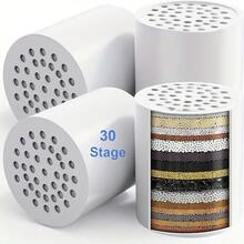 30-Level Shower Filter Universal Replacement Filter. Effectively Removes Chlorine, Fluorine, Heavy Metals, Iron And Other Impurities. Helps Restore PH Balance. Relieves Dry Skin, Body Itching And Dandruff Problems. - Multicolor - View 1
