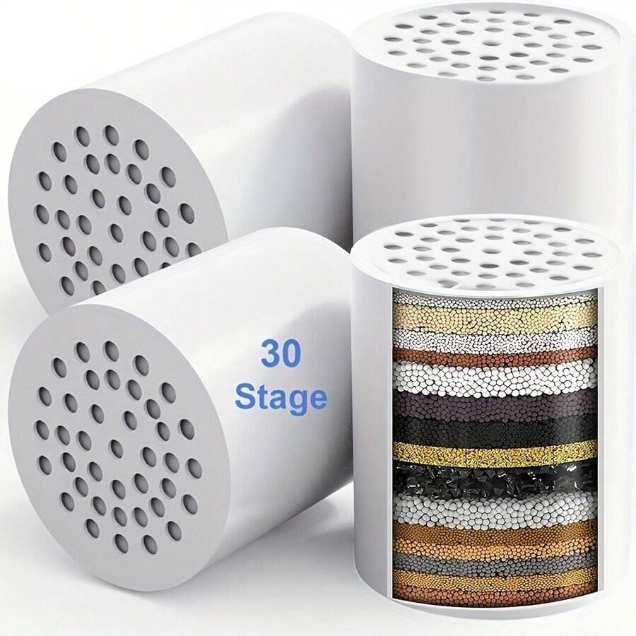30-Level Shower Filter Universal Replacement Filter. Effectively Removes Chlorine, Fluorine, Heavy Metals, Iron And Other Impurities. Helps Restore PH Balance. Relieves Dry Skin, Body Itching And Dandruff Problems. - Multicolor - View 1