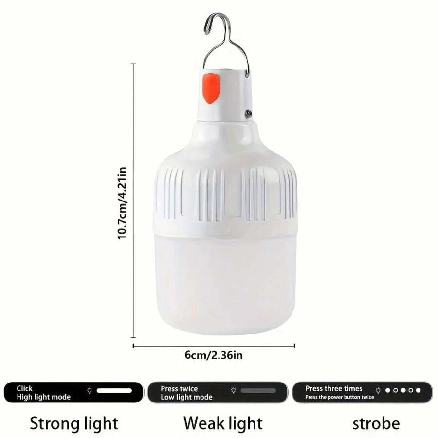 4pcs Portable LED Camping Lights, USB Rechargeable, Hanging Tent Lights (White Light) Outdoor Emergency Lights, Suitable For Camping, Hiking And Home Emergency - Camping Lamp - View 1