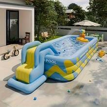 Large Inflatable Pool, Backyard Relaxation Inflatable Water Basin, Suitable For Yard, Garden, Patio, Balcony And Other Spaces, Simple And Elegant, Comfortable And Relaxing, Foldable, Space-Saving Storage, 3-Layer Reinforced Stable Structure, Suitable For Indoor And Outdoor Use, 3 Sizes Available - A - View 4