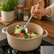 1 Set Peralatan Dapur Stainless Steel, Alat Masak Dapur Rumah Tangga, Termasuk Sendok Nasi, Sendok Sup, Sendok Berlubang, Spatula Datar, dan Alat Masak Tahan Lama Lainnya, Cocok untuk Penggunaan di Rumah dan Restoran, Peralatan Dapur, Peralatan Tahan Panas. - MultiWarna - View 9