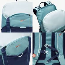 Mochila de tela versátil y casual de moda Nike, tamaño grande, estilo unisex para pareja, denim azul real & azul marino oscuro DJ9677-464 - Azul menta - Ver 3
