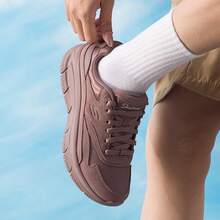 Skechers Women's Suede And Mesh Retro Chunky Sneakers, Casual Athletic Shoes - Dusty Pink - View 3
