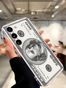 1件裝經典創意美金鈔票手機殼 透明軟殼保護套，適用於 Galaxy A04e/12/A13/A14/A34/A50/A52/A53/A54/S21/S22/S23/S24/S25/S25Ultra - 無色 - 查看 6