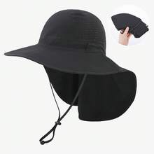1pc Women's Summer Foldable Bucket Hat, Breathable Sun Protection Hat For Outdoor Hiking, Beach Vacation Wear - Multicolor - View 20