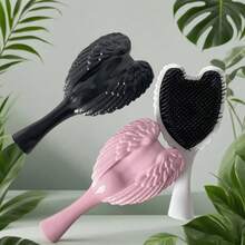 1pc Premium Angel Wings Queen Comb, Angel Wings Cushion Hairbrush, Soft Scalp Care Exfoliating Massage Comb, Dry & Wet Hair Styling Brush, 3 Colors Available For Women's Daily Salon Use - One Size - View 9