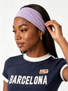 1pc Women's Fashion Sports Headband, Minimalist Style, Suitable For Daily Wear, Suitable For Yoga And Sports, Suitable As A Gift For Sisters - 紫色 - 查看 3