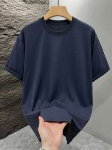 Camiseta de manga corta estampada para mujer a la moda, ropa ligera de verano, ropa cómoda para el hogar, adecuada para deportes y actividades al aire libre - Azul Marino - Ver 5