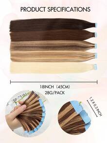 Invisible Hair Extensions Double-Sided Seamless Tape-In Hair Extensions 12-24 Inches With Mini Tape - SP4/27 - View 11
