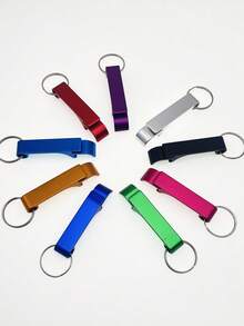 10/6/5/1pc Multifunctional Keychain Bottle Opener, Minimalist Industrial Style, Solid Color Matte Metal Finish, Long Curved One-Piece Design, Integrated Stamped Bottle Opening + Hanging Ring Design, Open Beer And Soda, Portable Key Pendant, Outdoor Portable Tool, Bar And Home Accessory, Promotional Gift, Car Accessory, Kitchen Accessory, Kitchen, Christmas, Camping, Home, Wedding, Halloween - Multicolor - View 5