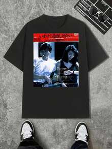 Camiseta Gráfica Wong Kar-wai Mong Kok Carmen - Camiseta Unisex Blanca, Diseño Artístico de Película de Wong Kar-wai, Corte Regular, Manga Corta, Cuello Redondo, Camiseta Casual, Camiseta Un - Schwarz - Ver 6
