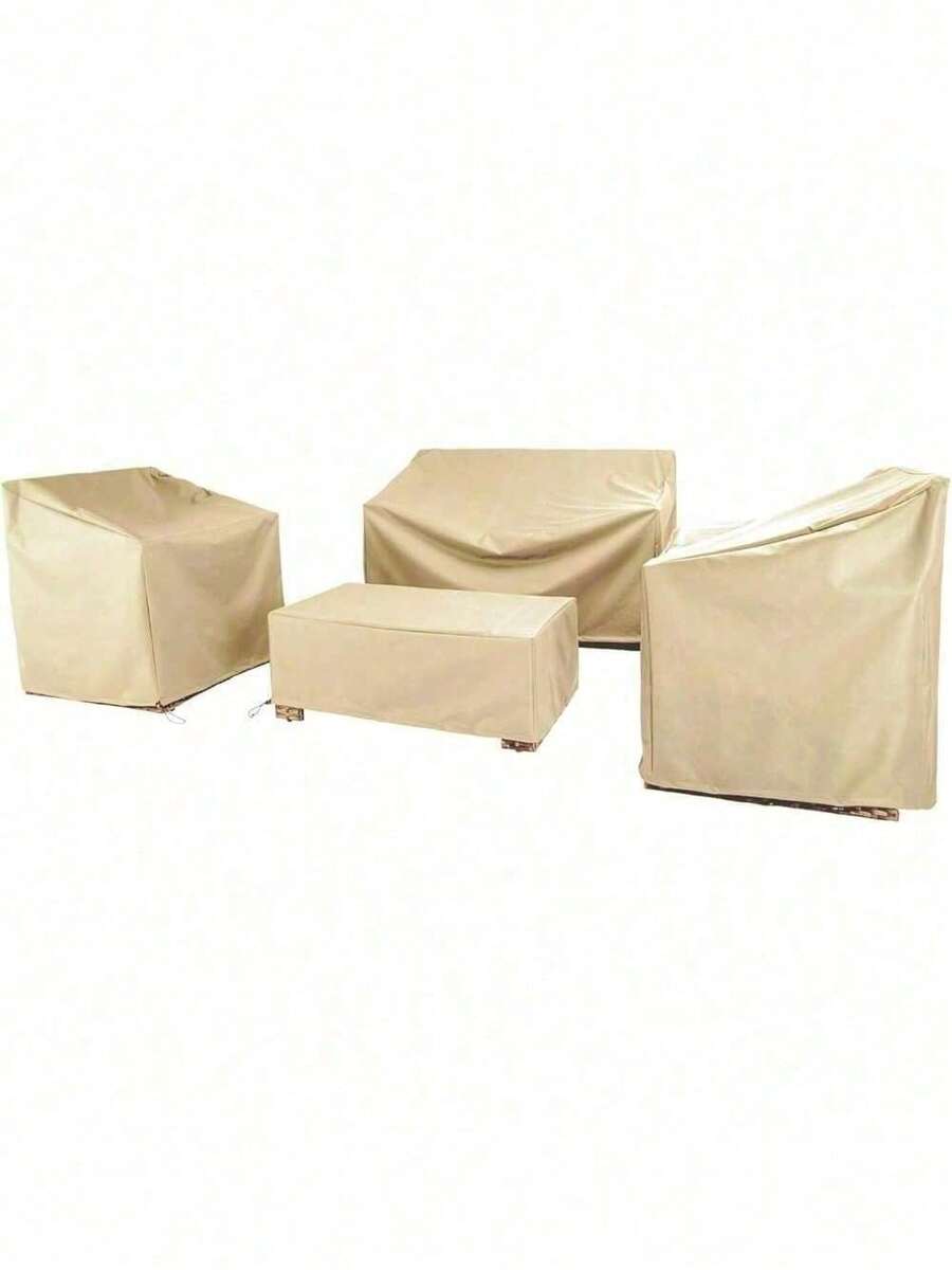 Patio Furniture Covers,Outdoor Furniture Cover Waterproof,Patio Furniture Set Covers For 4 Piece Outdoor Conversation Set,Patio Covers Set (Beige) - Gold - View 1