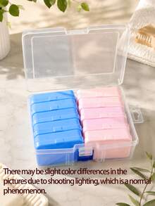 1pc Clear Makeup Storage Box For Earrings, Rings, Beads, Crafts, Lipstick, Jewelry, Travel Pill Box, Cotton Swabs, Dental Floss, Multi-Functional DIY Craft Accessories Organizer - Multicolor - View 8