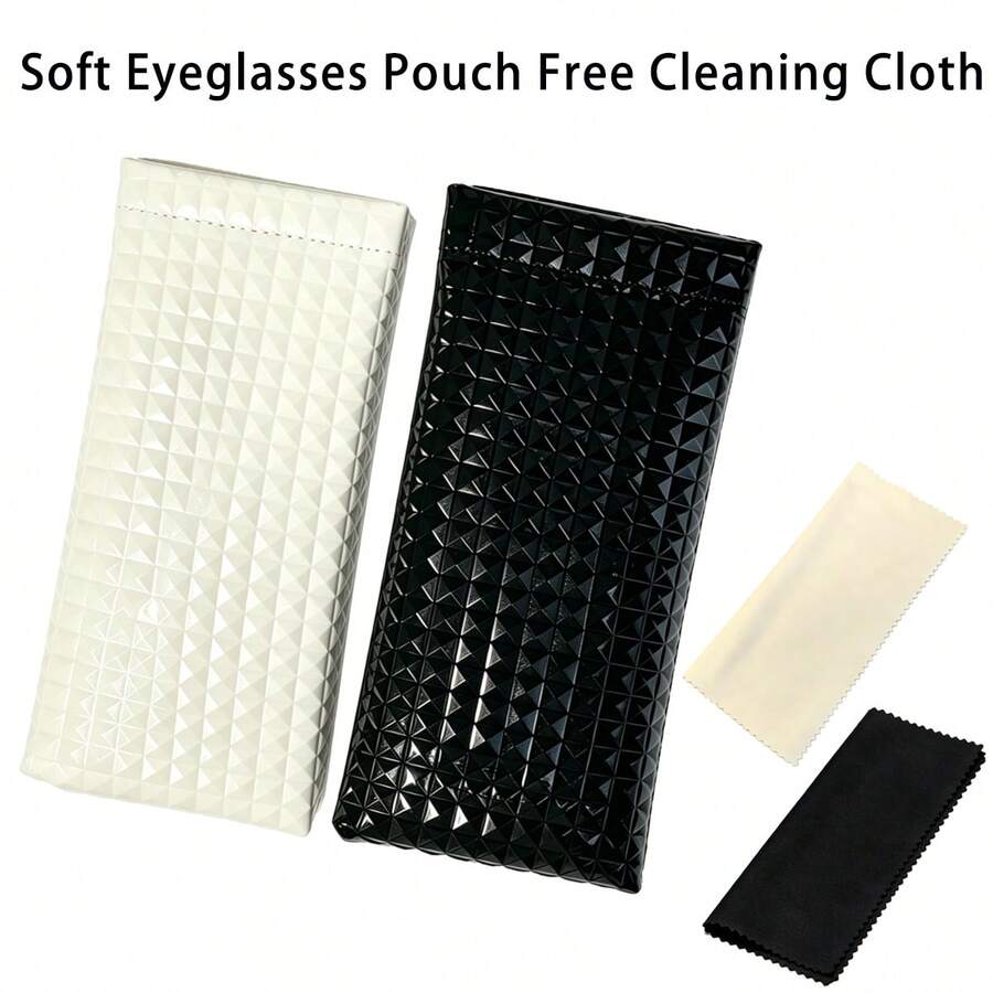 Stylish PU Fashion Glasses Pouch – Self-Closing Eyewear Bag – Portable PU Leather Case - Multicolor - View 1