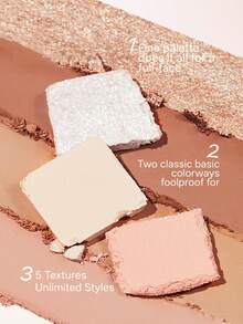 Romantic Beauty RMT 9-Color Eyeshadow Palette, Shimmer Powder, Pink Eyeshadow Palette, Long-Lasting Makeup, Daily Use, Gift For Mother, Gift For Girlfriend, Gift For Sister - #02 - View 5