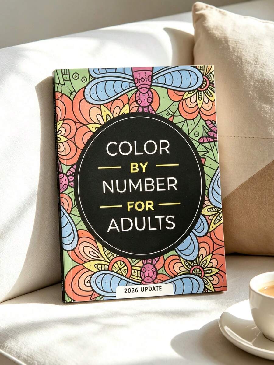 1 Book Color By Number Adult & Teen Coloring Book, Adult Mandala Digit Coloring Book For Relaxation, 75 Beautiful Patterns, Perfect Holiday Birthday Gift For Yourself And Friends, Easy DIY Coloring Manual