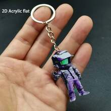 2D Flat Motorcycle Boy Keychain With Phone SIM Card Ejector, Universal Decorative Pendant For Car Keys And Backpacks, Street Style Acrylic, All Seasons - Image Color - View 9