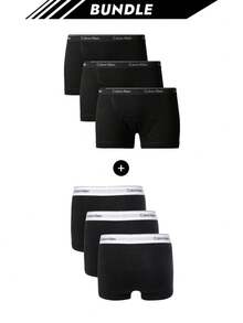 [Bundle] Jeans 3 Packs Boxers + Calvin Klein 3 Packs Men's Boxers - Black+Black - View 1