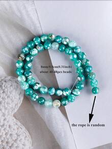 1 Strand 6/8/10mm Natural Stone Ice Fire Agates Beads Mint Green Round Loose Gemstone Beads For Jewelry Making DIY Bracelet Necklace ﻿ - Multicolor - View 12