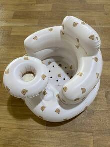 Inflatable Booster Seat With Tray, Suitable For 3-36 Months Babies, With Guardrail And Built-In Air Pump, Sitting Posture Training Chair, Inflatable Floor Seat With Backrest, Inflatable Sit-To-Stand Chair For Home Use, Foldable Baby Seat, Portable Outdoor Mat, PVC Floor Seat For Sitting Posture Training Only - Multicolor - View 13