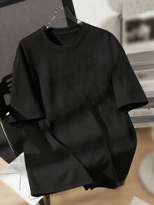 Camiseta Estampada de Manga Corta para Hombre y Mujer, Ropa Ligera de Verano, Cómoda para Hogar, Ejercicio y Salidas al Aire Libre - Negro - Ver 2