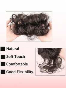 Artificial Fluffy Curly Hair Bun, Elastic Ponytail, Suitable For Women And Girls Daily Use And Party Wear, Elastic Rubber Band Hair Tie - Regular Model - View 7