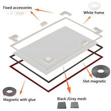 1pc Adjustable Magnetic Window Screen, High Breathability Polyester Fiber Mesh, No Drilling Self-Adhesive Easy Installation, Magnetic Closure Design, Fine Insect Mesh, Suitable For Home And Apartment Indoor Window Protection - Multiple Styles - View 7