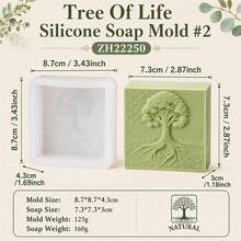 Tree Of Life Silicone Soap Mold 3D Handmade Soap Mold Rectangle Soap Making Mold DIY Cold Process Soap Mold Resin Clay Mold - Tree Of Life - View 10