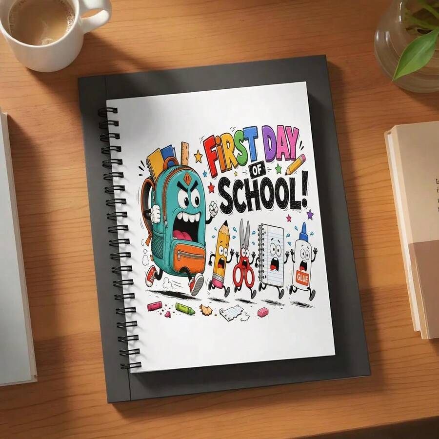 1 pieza Diario/Cuaderno divertido de vuelta a la escuela - Regalo de útiles escolares humorísticos para adolescentes, también adecuado como regalo para maestros. Regalo de temporada de vuelta a la escuela - D-blanco - Ver 1