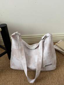 大容量女款托特包，新款休閒極簡百搭通勤單肩斜挎包 - 彩色 - 查看 7