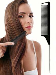 1/4/10pcs Hair Comb Set, Includes Parting Comb, Tail Comb, Steel Needle ...