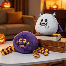 1pc Funny Halloween Plush Doll Creative Prank White Ghost Bat Pumpkin Spider Plush Doll Halloween Decoration Halloween Gift Christmas Gift Halloween - Multicolor - View 4