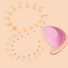 12Pcs Pink Makeup Sponge & Powder Puff Combo Set, Multi-Size Teardrop Blending Sponges, Heart Square Finger Puffs & Triangle Velvet Puffs, Wet Dry Dual Use For Foundation, Concealer & Loose Powder - Multicolor - View 2