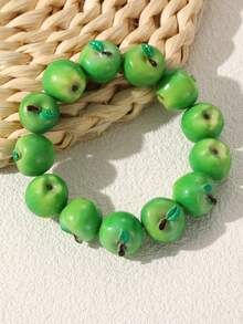 NAIZHU 1/2pcs Fashion Creative Colorful Y2K Dopamine Resin Fruit Necklace Strawberry Apple Necklace Daily Party Accessory - Multicolor - View 26