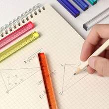 مسطرة ملونة ومكعب – أداة رسم هندسية 2 في 1، قرطاسية تعلم الرياضيات، لوازم الرسم والقياس - مسطرة رباعية الأضلاع ثلاثية الأبعاد - مشاهدة 4