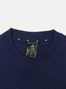 Adidas Kaos Rajut Lengan Pendek Tanpa Kerah Pria Ukuran M 3S SJ TJE6399 - Biru - View 3