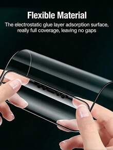 MIGAE 3pcs Matte Ceramic Privacy Anti-Glare Anti-Fingerprint Anti-Shatter Bubble-Free Residue-Free Full Coverage High Definition Front View Ceramic Screen Protector, Compatible With IPhone 18 Pro/18 Pro Max/17 Pro Max/17 Pro/17 Air/17E/17/16 Pro Max/16 Pro/16 Plus/16/16E/15/14/13/12/11, Essential Daily Privacy Protection Phone Accessory - Black - View 6