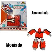 Brinquedo Educativo Number Bots Aprender Brincando é Divertido - numero/robo 3 - Visão 3