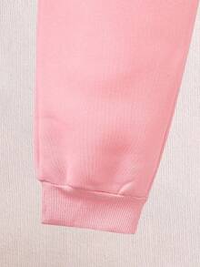 2pcs/Set Toddler Cartoon Print Hooded Sweatshirt And Sweatpants Set - Pink - View 6