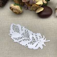 Feather Cutting Dies Metal Cutting Dies For Card Making Layered Feather Invitation Template Scrapbook Decoration Embossing Dies DIY Photo Album Card Making Decorative Elements - MC1029 - View 6