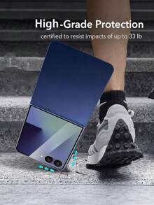2合1（1片 Galaxy Z Flip 7 螢幕保護貼 + 1片相機鏡頭保護貼），相容於 Flip 8 Flip 6 Flip 5，鋼化玻璃膜，超耐用 9H 硬度，防刮，無氣泡，高靈敏度 - 無色 - 查看 7
