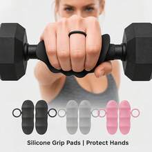 1 Pair Anti-Callus Fitness Palm Pads With Storage Box, Silicone Finger Ring Design, High Elasticity Non-Slip, For Pull-Ups, Deadlifts And Weightlifting - Multicolor - View 3