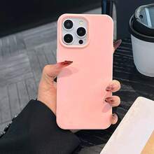 Casing Ponsel Silikon Cair Anti Guncangan Kompatibel dengan iPhone 17E 17 Pro Max 16 15 14 13 12 Mini 11, Lapisan Serat Ultra Halus Lembut Tahan Gores, Cocok untuk iPhone 8 Plus 7 6s Soft Shell - Berwarna merah muda - View 5