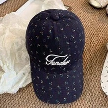 1pc New Soft Top Sun Protection Student Baseball Cap, Face-Slimming Korean Brand Embroidered Letter & Floral Baseball Cap, Versatile For Women - Multicolor - View 11